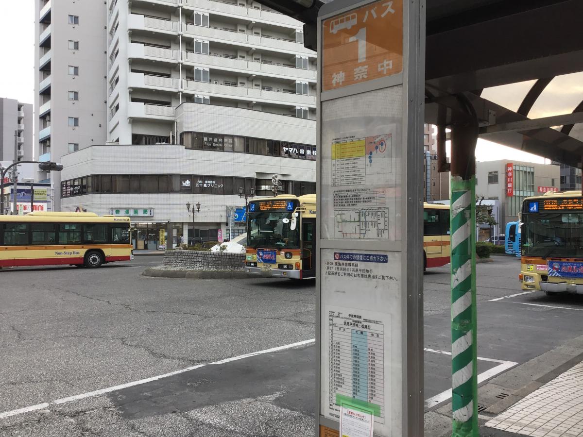 ユキサキナビ 神奈川中央交通 茅ケ崎駅南口 バス停留所