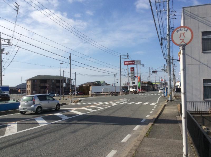 ユキサキナビ】防長バス「小徳田」バス停留所（防府市西仁井令）