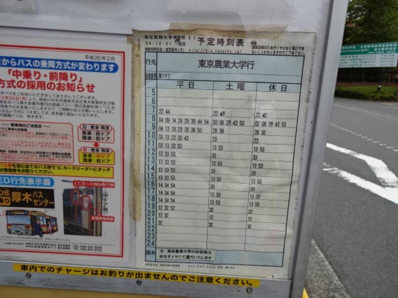 ユキサキナビ 神奈川中央交通 湘北短期大学前 バス停留所 厚木市温水