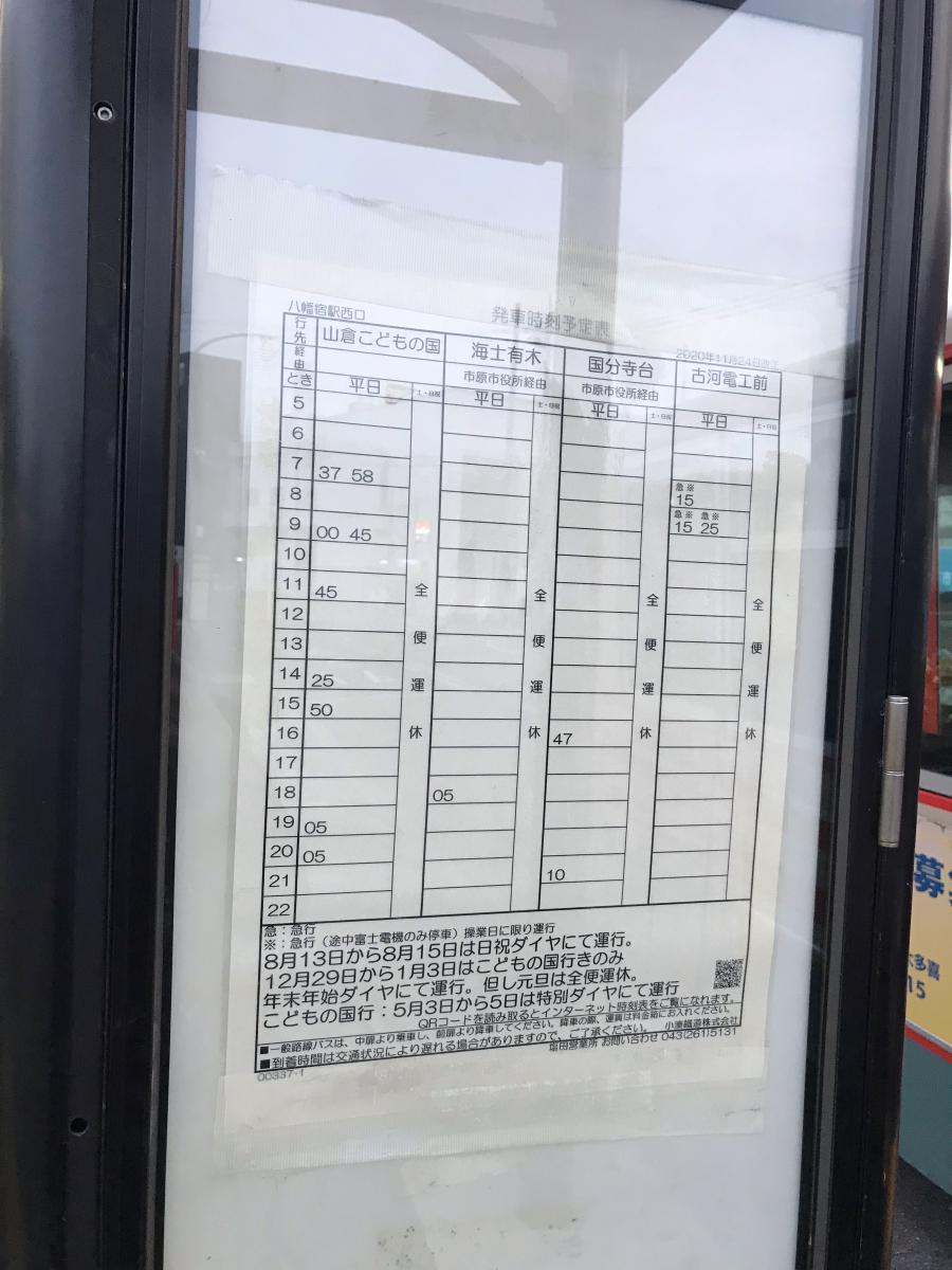 【ユキサキNAVI】小湊鐵道バス「八幡宿駅西口」バス停留所 【ユキサキNAVI】小湊鐵道バス「八幡宿駅西口」バス停留所
